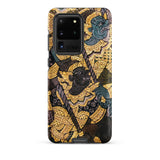Action Men - Thai Temple Art Phone Case Samsung Galaxy S20 Ultra / Matte Rugged Phone Case Intricate Golden Black Mythological Figures