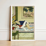 Actor and Scholar - F. M. Bertholet Collection Art Print / Canvas White-framed Two Figures Traditional Attire Patterned, Scholar’s Gaze
