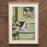Actor and Scholar - F. M. Bertholet Collection Art Print / Canvas Erotic Painting Two Figures Partially Nude Bed Bertholet Collection Art,