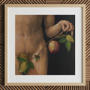 Adam - Albrecht Durer kunstprint / canvas, 12x12’’ / 31x31cm / Naturel frame / passe-partout, posterprints & visuele kunstwerken, Toby Leon