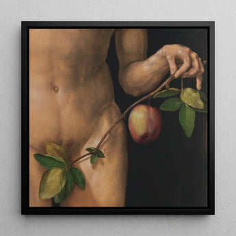 Adam - Albrecht Durer Art Print / Canvas Framed Reproduction Classical Painting Nude Male Figure Apple Dürer’s Grips, Northern Renaissance