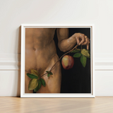Adam - Albrecht Durer Art Print / Canvas Framed Reproduction Classical Painting Nude Male Figure Apple Dürer’s Grips, Northern Renaissance