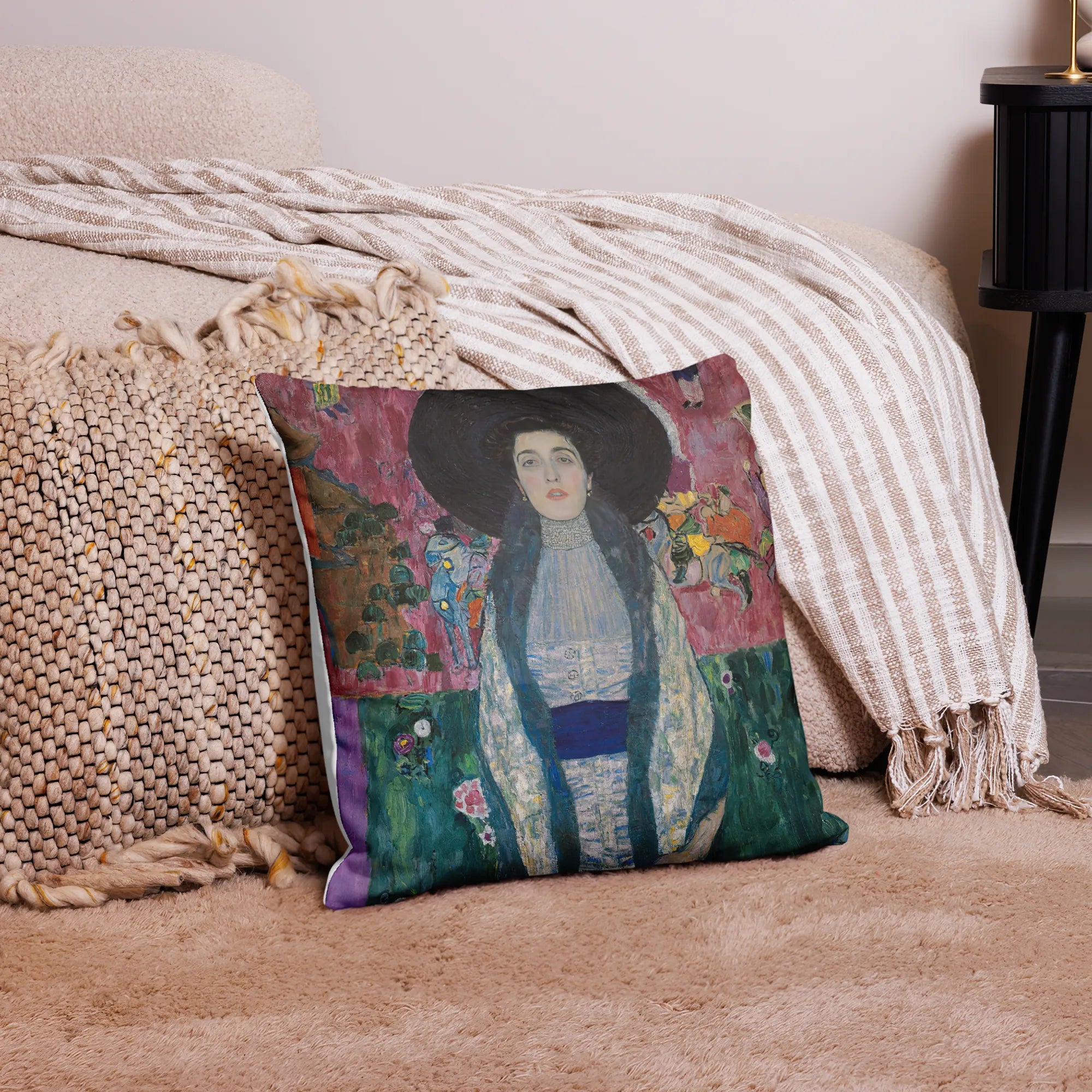 Adele Bloch-bauer - Gustav Klimt Cushion - Decorative Throw Pillow - Throw Pillows - Aesthetic Art