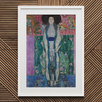 Adele Bloch-bauer - Gustav Klimt Portrait Art Print / Canvas Framed Reproduction Gustav Klimt’s ?The Lady Blue Dress” Portrait, Adele B