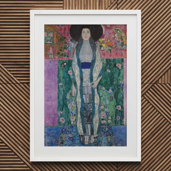Adele Bloch-bauer - Gustav Klimt Portrait Art Print / Canvas Framed Reproduction Klimt’s ?The Lady Blue Dress”, Prints