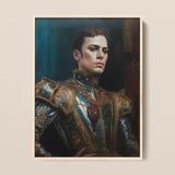 The Admiral - Barocker schwuler Marineporträt-Kunstdruck / Leinwand, 11x14’’ / 28x36cm / Naturrahmen, Poster-Drucke & visuelle Kunstwerke, Toby Leon