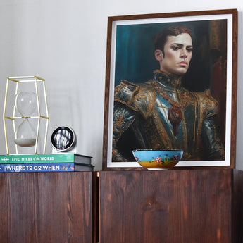 The Admiral - Barocker schwuler Marineporträt-Kunstdruck / Leinwand, Poster-Drucke & visuelle Kunstwerke, Toby Leon