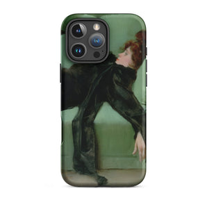 After the Ball - Ramon Casas y Carbo Iphone Case, 16 Pro Max / Matte, Phone Case Painting Woman Black Dress