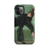 After the Ball - Ramon Casas y Carbo Phone Case Iphone 11 Pro / Matte Iphone Case Painting Woman Black Dress Ramon Casas, Fevered Sigh, Her