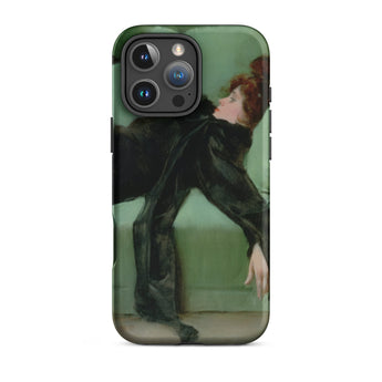 After the Ball - Ramon Casas y Carbo Phone Case Iphone 16 Pro Max / Matte Phone Case Painting Woman Black Dress Ramon Casas, Fevered Sigh,