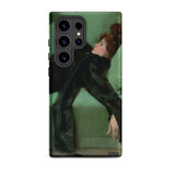 After the Ball - Ramon Casas y Carbo Phone Case Samsung Galaxy S24 Ultra / Matte Black Phone Case Vintage-style Painting Woman Dark Attire