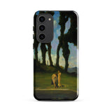 After the Bath - Charles Walter Stetson Phone Case Mobile Cases Black Phone Case Printed Reproduction Painting Two Sisters Walter Stetson