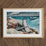 After the Hurricane - Lámina artística de Winslow Homer / Lienzo, 30x20’’ / 76x51cm / Marco natural / Paspartú, Pósters, impresiones y obra visual, Toby