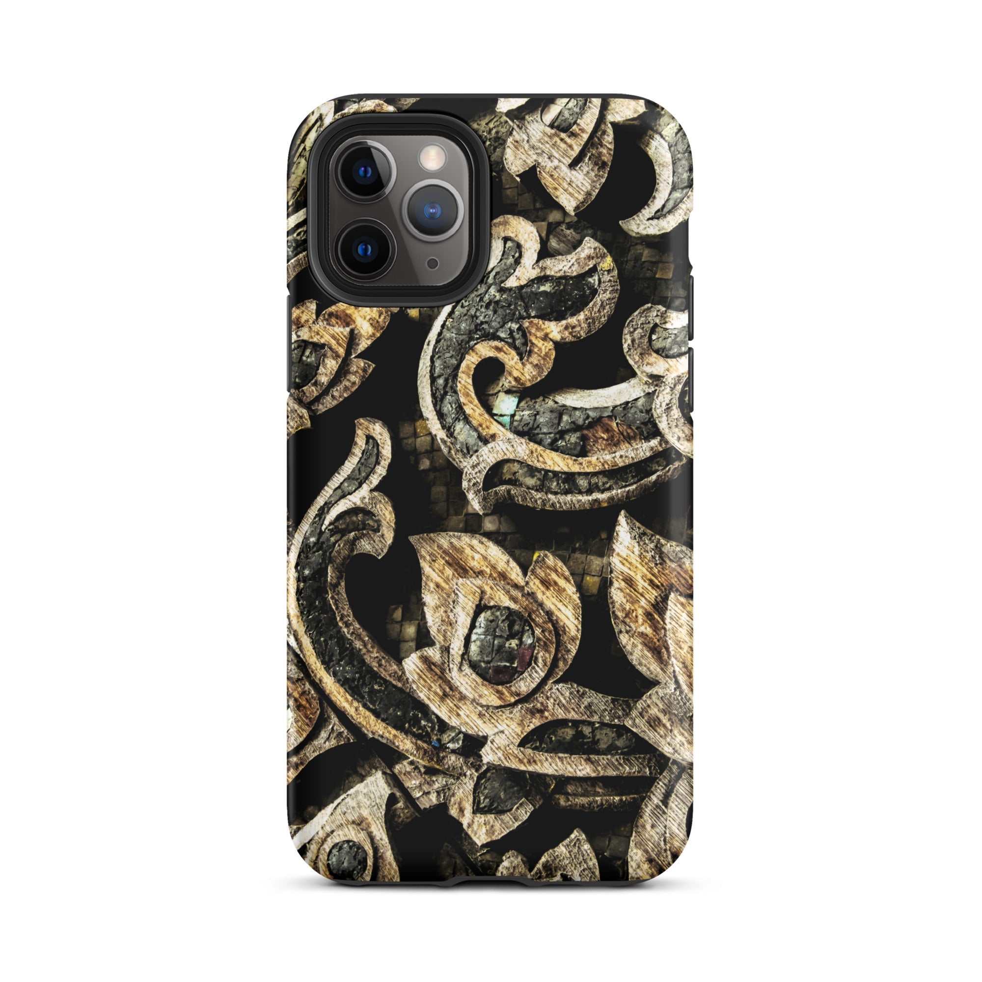 Against the Grain - Ancient Thai Woodwork Iphone Case, 11 Pro / Matte, Ornate Patterned Phone Case