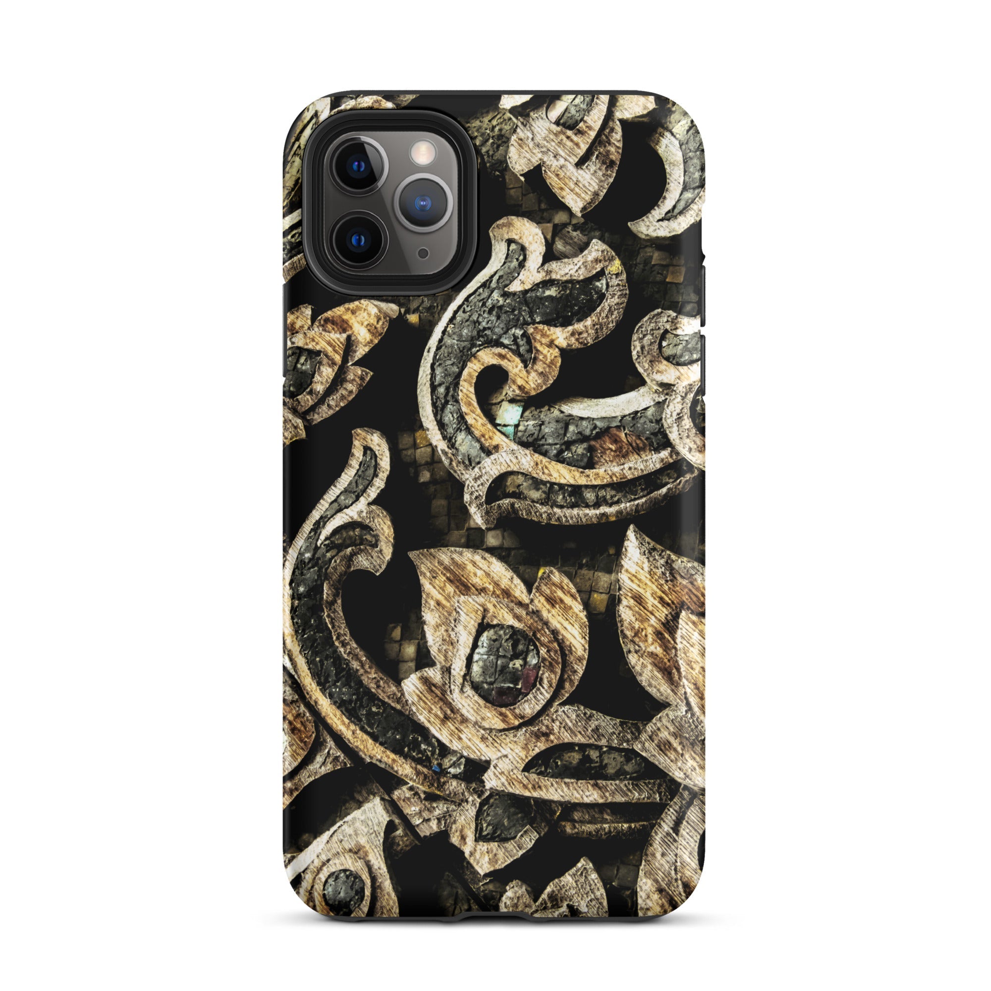 Against the Grain - Ancient Thai Woodwork Iphone Case, 11 Pro Max / Matte, Ornate Patterned Phone Case