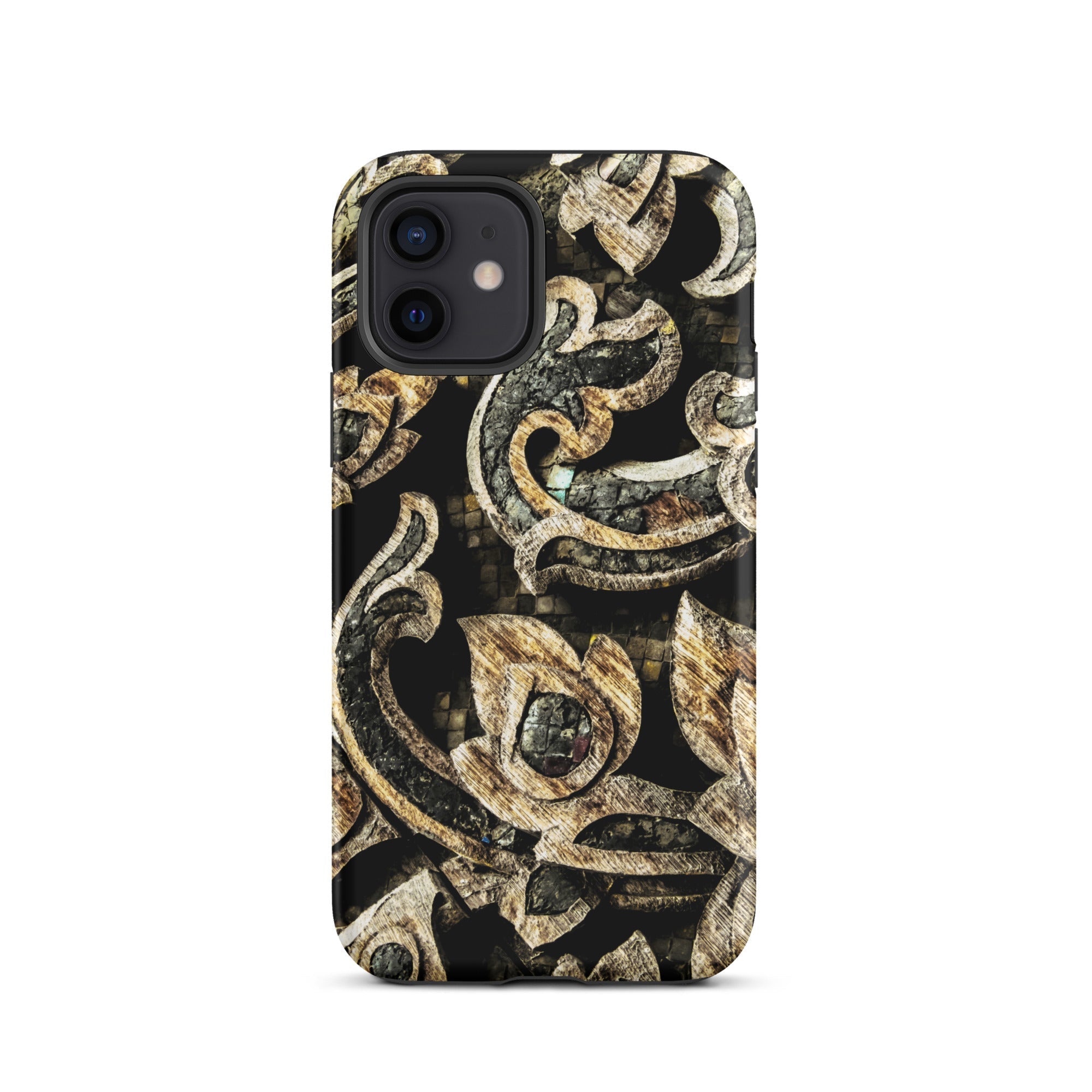 Against the Grain - Ancient Thai Woodwork Iphone Case, 12 / Matte, Ornate Patterned Phone Case