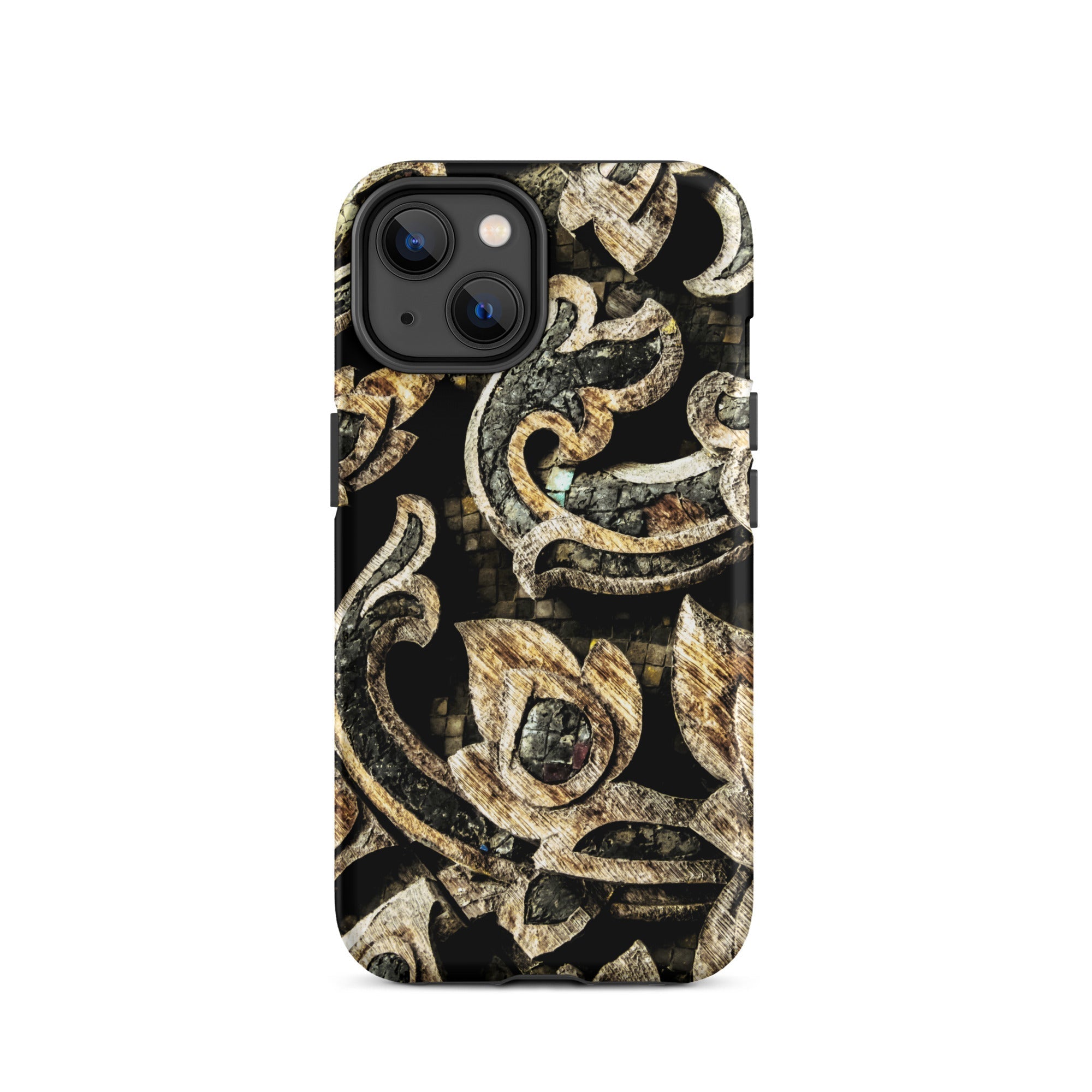 Against the Grain - Ancient Thai Woodwork Iphone Case, 14 / Matte, Ornate Patterned Phone Case