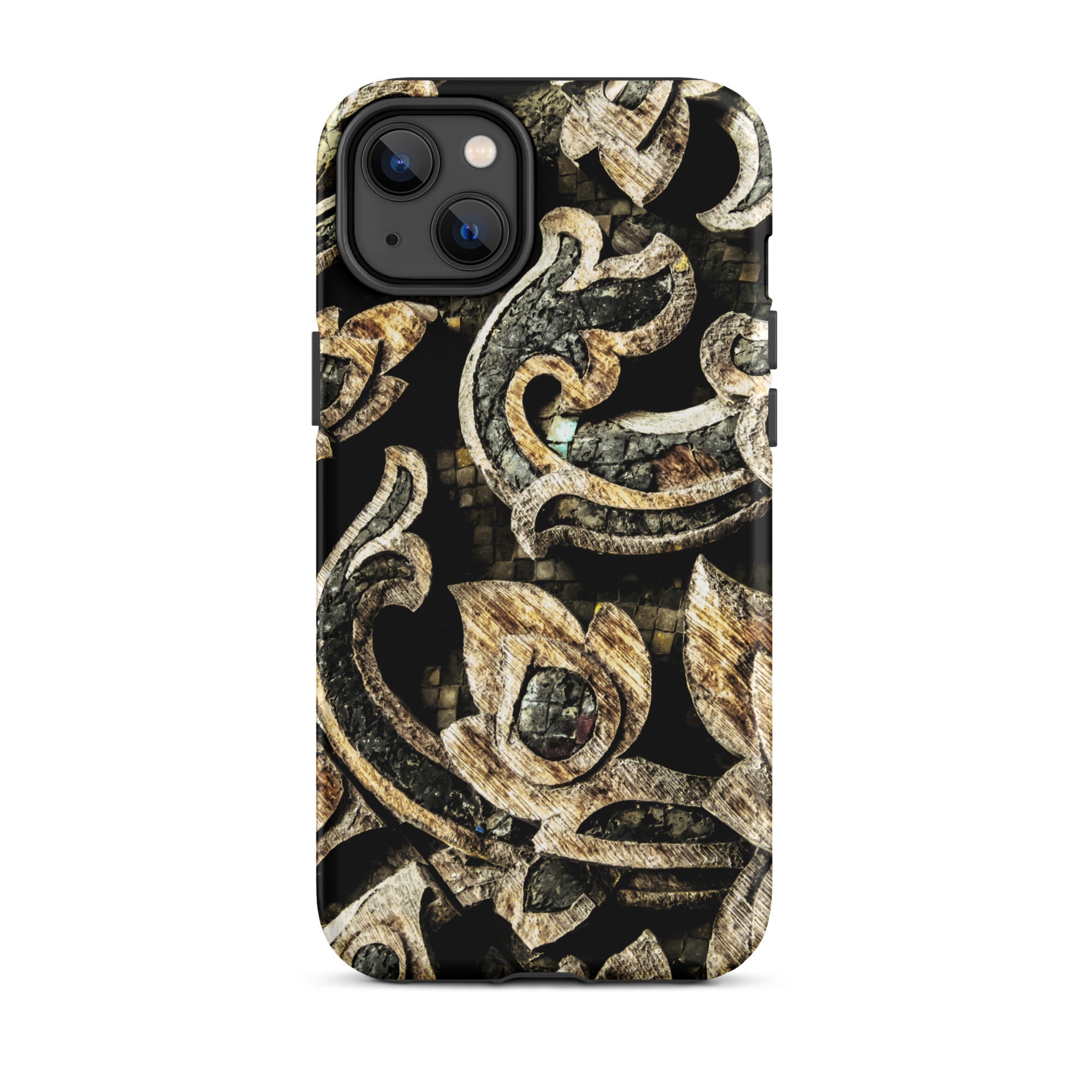 Against the Grain - Ancient Thai Woodwork Iphone Case, 14 Plus / Matte, Ornate Patterned Phone Case