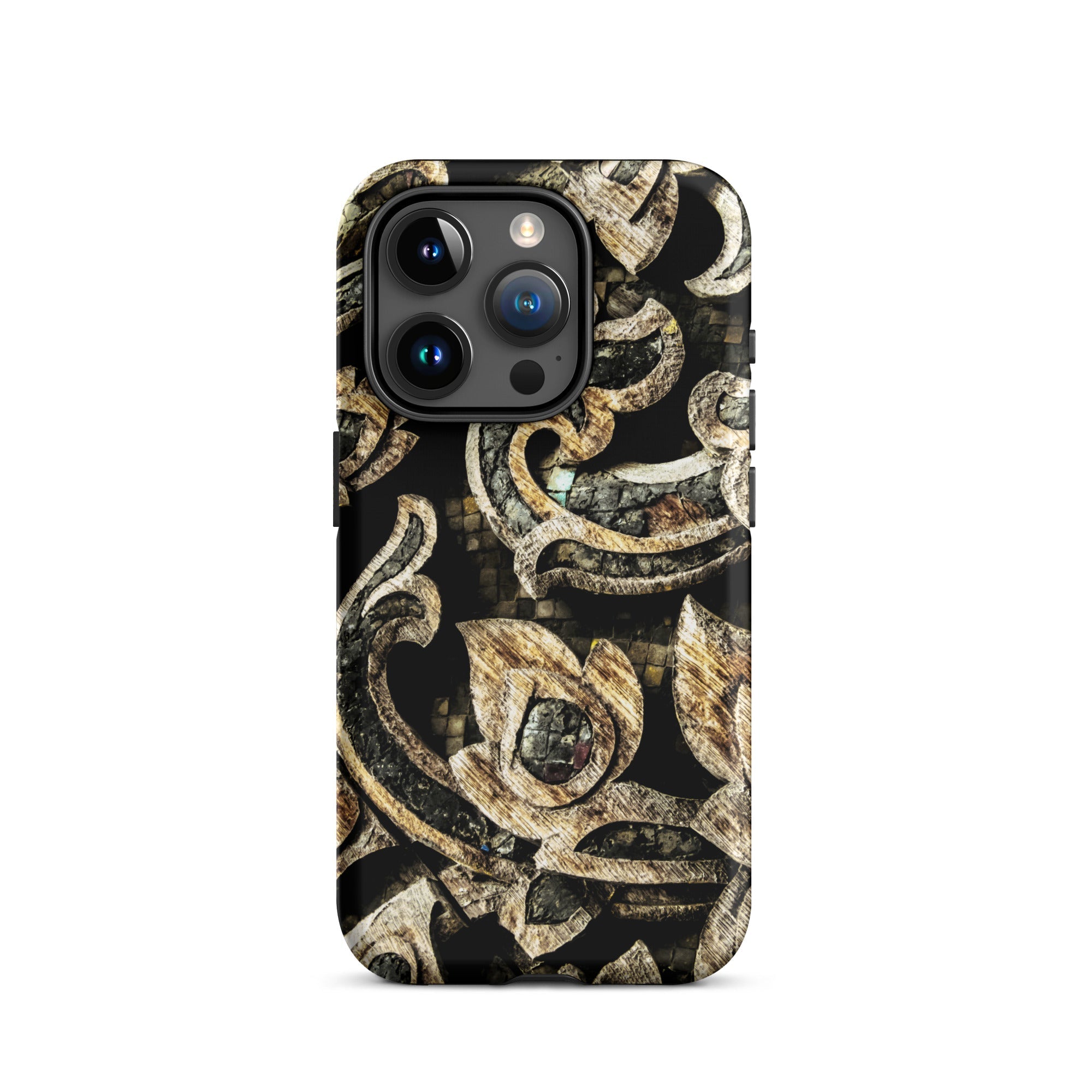 Against the Grain - Ancient Thai Woodwork Iphone Case, 15 Pro / Matte, Ornate Patterned Phone Case