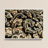 Against the Grain - Thai Woodwork Art Print / Canvas Ancient, Woodcarving, Weathered Surface Prints