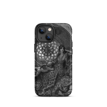 Alcina’s Beauty Overcomes All of Ruggiero’s Misgivings - Gustave Dore Phone Case Iphone 13 Mini / Matte Black White Iphone Case Ornate