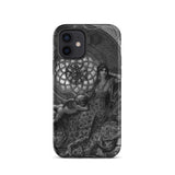 Alcina’s Beauty Overcomes All of Ruggiero’s Misgivings - Gustave Dore Phone Case Iphone 12 / Matte Iphone 12/12 Pro Case Black White Ornate