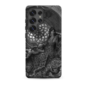Alcina’s Beauty Overcomes All of Ruggiero’s Misgivings - Gustave Dore Samsung Case, Galaxy S25 Ultra / Matte, Black White Ornate Phone Case