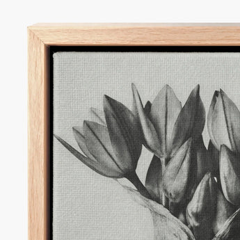 Minimalist Black-and-white Canvas Print Tulips Light Wood Frame Karl Blossfeldt, Allium Ostroroskianum, Blossfeldt’s Meticulous Capture
