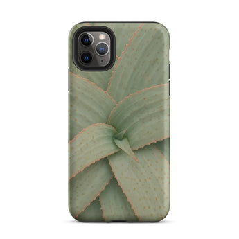Aloe Pattern Phone Case Iphone 11 Pro Max / Matte Sleek Matte-finish Phone Case Detailed Close-up Aloe Vera Succulent, Star-shaped