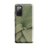 Aloe Pattern Phone Case Samsung Galaxy S20 Fe / Gloss Sleek Phone Case Detailed Close-up Print Green Succulent Aloe Vera Succulent,