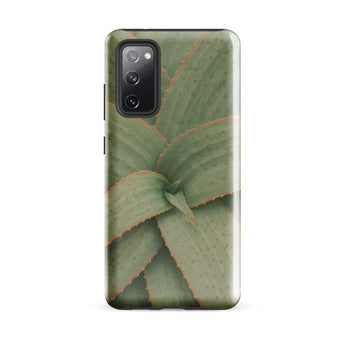 Aloe Pattern Phone Case Samsung Galaxy S20 Fe / Gloss Sleek Phone Case Detailed Close-up Print Green Succulent Aloe Vera Succulent,