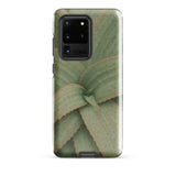 Aloe Pattern Phone Case Samsung Galaxy S20 Ultra / Gloss Sleek Phone Case Detailed Close-up Print Aloe Vera Succulent, Star-shaped