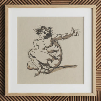 Althaemenes in Despair - Nicolai Abraham Abildgaard Art Print / Canvas, 12x12’’ / 31x31cm / Natural Frame / Matboard, Posters Prints &