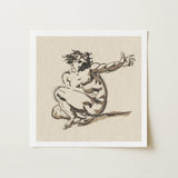 Althaemenes in Despair - Nicolai Abraham Abildgaard Art Print / Canvas, Male Nude, Collapses, Greek, Tragedy, Single Figure Knotted Prints