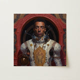 Amari - Gay Black Astronaut Art Print / Canvas, 12x12’’ / 31x31cm / Unframed / no Border, Posters Prints & Visual Artwork, Toby Leon