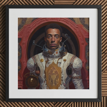 Amari - Gay Black Astronaut Art Print / Canvas, Gay Black Astronaut, Black Astronaut Aesthetic, Gayest Astronaut