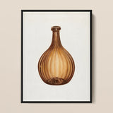 Amber Bottle - Anna Aloisi 1930s Glassware Art Print / Canvas, Anna Aloisi’s 1930s, Aloisi’s 1930s Amber, Aloisi 1930s Glassware
