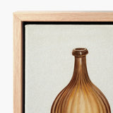 Amber Bottle - Anna Aloisi 1930s Glassware Art Print / Canvas Warm-toned Ribbed Glass Depicted Painting Light Aloisi’s, Prints