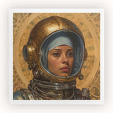 Amira - Lesbian Muslim Astronaut Art Print / Canvas, Lesbian Muslim Astronaut, Muslim Astronaut Aesthetic, Gayest Astronaut