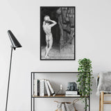 The Anarchist - Sascha Schneider Art Print / Canvas Black-framed Black-and-white Artwork Nude Male Figure Apple Head Sneider, Schneider’s,