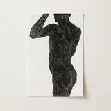 Anatomical Study of a Man’s Back and Butt Muscles - Reijer Stolk Art Print / Canvas, 12x18’’ / 31x46cm / Unframed / no Border, Posters