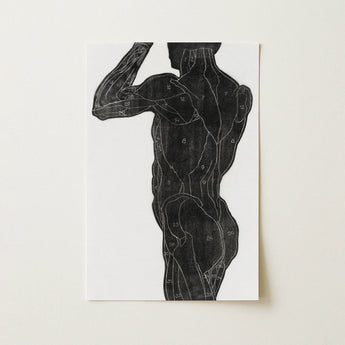Anatomical Study of a Man’s Back and Butt Muscles - Reijer Stolk Art Print / Canvas, 12x18’’ / 31x46cm / Unframed / no Border, Posters