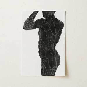 Anatomical Study of a Man’s Back and Butt Muscles - Reijer Stolk Art Print / Canvas, Anatomical Study, Butt Muscles, Reijer Stolk’s