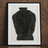 Anatomical Study of a Man’s Back Muscles - Reijer Stolk Art Print / Canvas, 24x32’’ / 61x81cm / Black Frame / Matboard, Posters Prints &