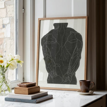 Anatomical Study of a Man’s Back Muscles - Reijer Stolk Art Print / Canvas, Posters Prints & Visual Artwork, Toby Leon