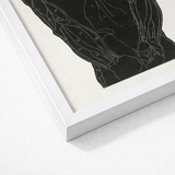 Black Anatomical Illustration Print Sleek White Frame Reijer Stolk, Study, Figure Stands Square, Art, Muscles Presents, Posterior Torso,