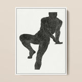 Anatomical Study of a Man’s Chest Stomach and Leg Muscles - Reijer Stolk Art Print / Canvas, 12x16’’ / 31x41cm / White Frame, Posters