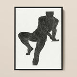 Anatomical Study of a Man’s Chest Stomach and Leg Muscles - Reijer Stolk Art Print / Canvas, 12x16’’ / 31x41cm / Black Frame, Posters