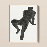 Anatomical Study of a Man’s Chest Stomach and Leg Muscles - Reijer Stolk Art Print / Canvas, 12x16’’ / 31x41cm / Natural Frame, Posters