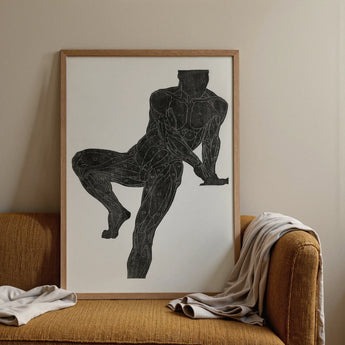 Anatomical Study of a Man’s Chest Stomach and Leg Muscles - Reijer Stolk Art Print / Canvas, Posters Prints & Visual Artwork, Toby Leon